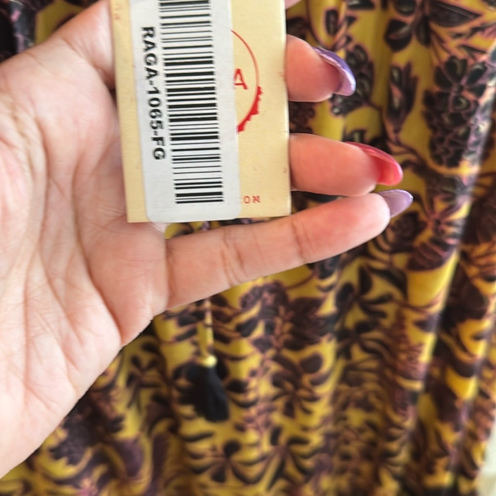 RAGA Yellow and Black Floral Maxi Dress - Picture 2 of 3